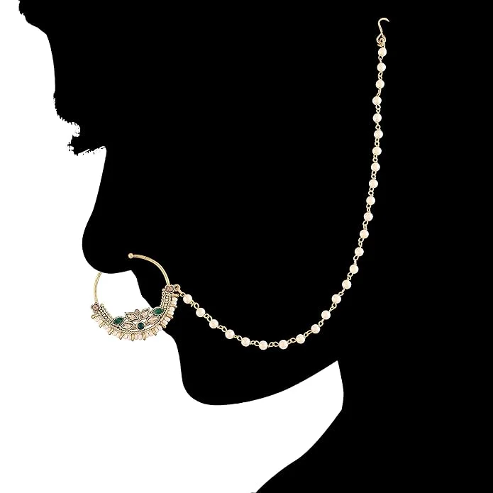 Bengali Nose Ring for Pre Wedding Shoot