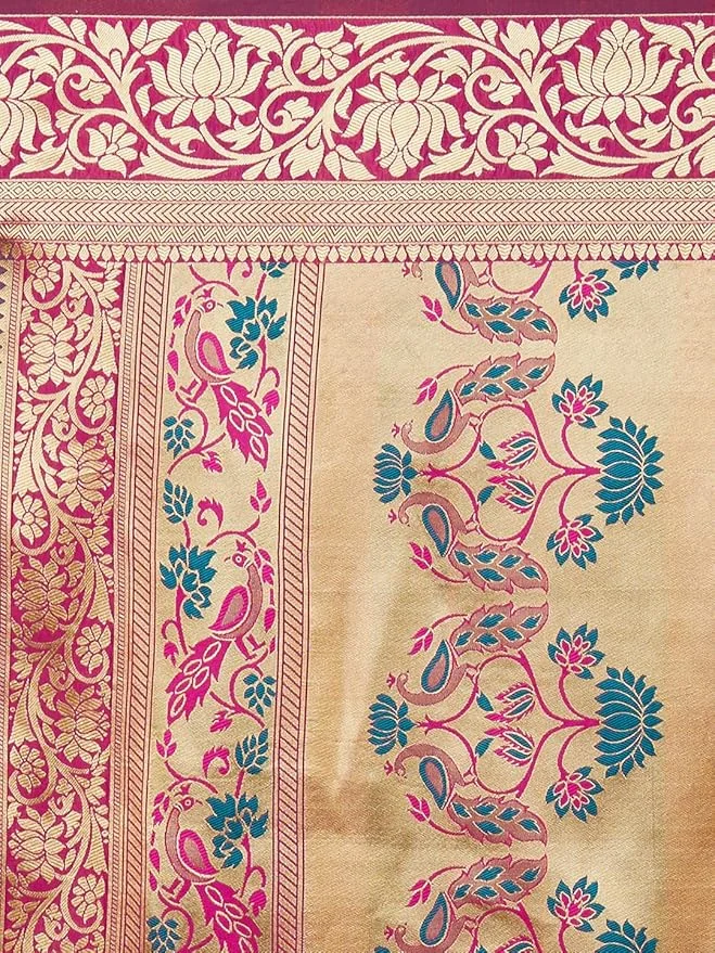 Pattu Saree with Floral Designs