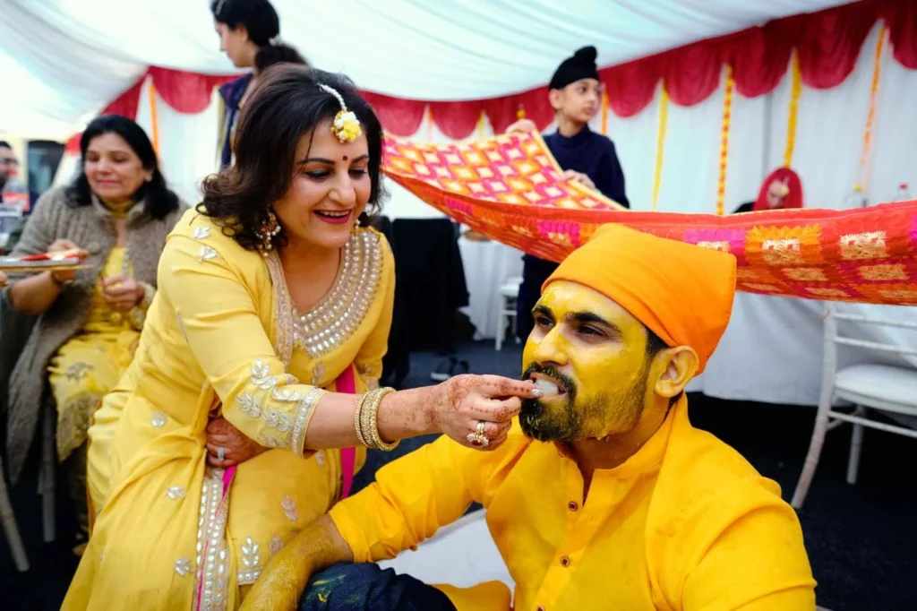 Haldi Family Candid Pose