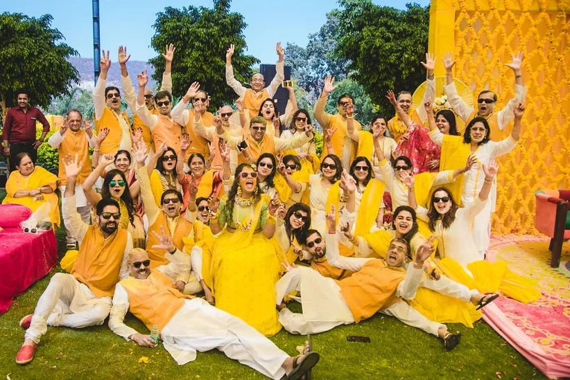Haldi Family Pose
